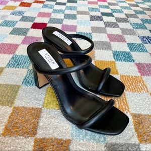 Steven NY Black Heel Sandals NWOT